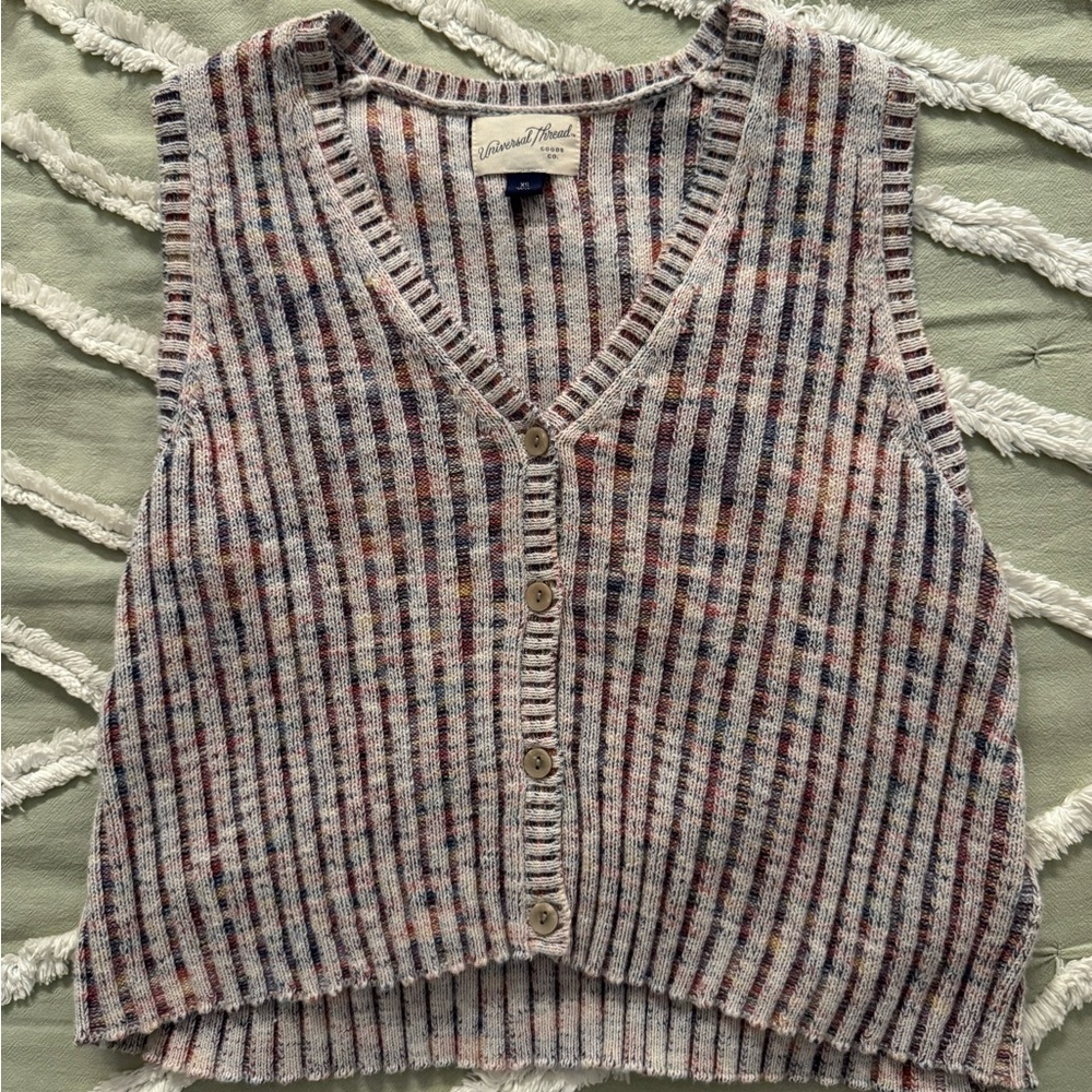 Universal Thread Multicolor Striped Vest Tank Top